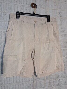 Columbia Omni Shade  Men's Khaki Cargo Shorts - Lightweight Summer Style Sz 34